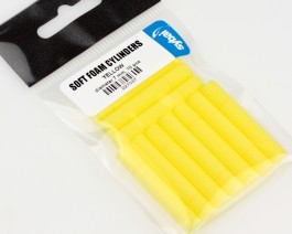 Soft Foam Cylinders, Yellow, 7 mm